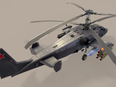 Helicopter Kamov Ka-52K Katran Static --33-- 3D Model