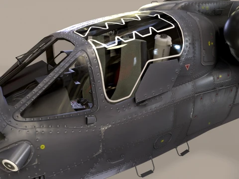 Helicopter Kamov Ka-52K Katran Static --33-- 3D Model