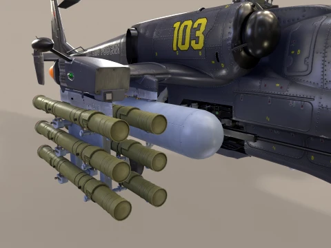 Helicopter Kamov Ka-52K Katran Static --33-- 3D Model