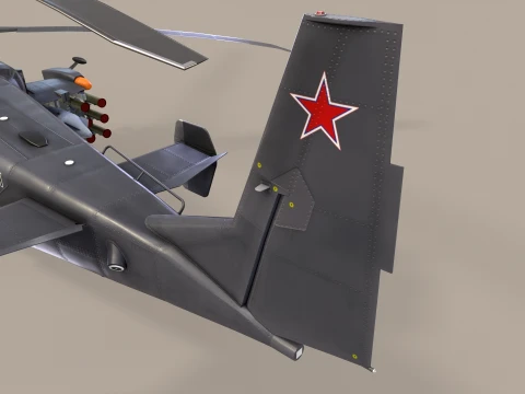 Helicopter Kamov Ka-52K Katran Static --33-- 3D Model