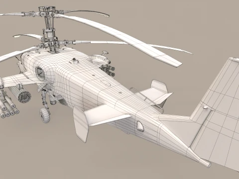 Helicopter Kamov Ka-52K Katran Static --33-- 3D Model