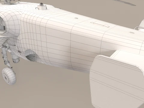 Helicopter Kamov Ka-52K Katran Static --33-- 3D Model