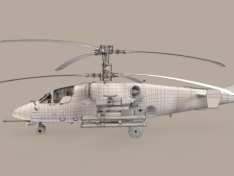 Helicopter Kamov Ka-52K Katran Static --33-- 3D Model