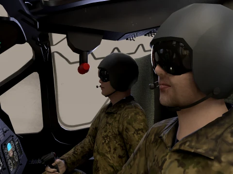 Helic&oacute;ptero Kamov Ka-52K Katran Comlex Anima&ccedil;&atilde;o --33-- Modelo 3D