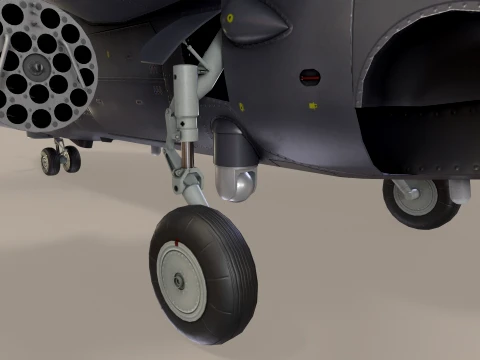 Helic&oacute;ptero Kamov Ka-52K Katran Comlex Anima&ccedil;&atilde;o --33-- Modelo 3D