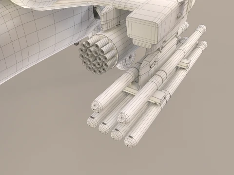Helic&oacute;ptero Kamov Ka-52K Katran Comlex Anima&ccedil;&atilde;o --33-- Modelo 3D