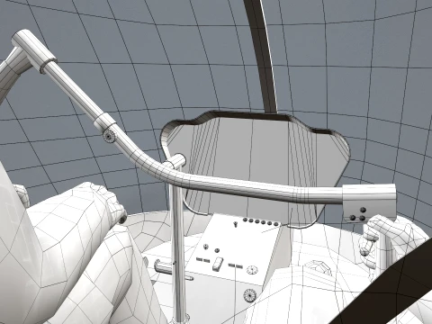 Helicopter Robinson R22 Blue Complex Animation --34-- 3D Model