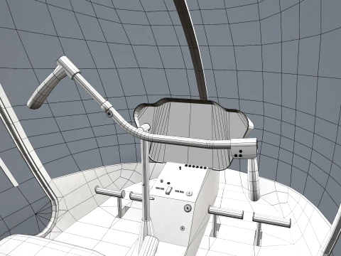 Helicopter Robinson R22 White Static --35-- 3D Model