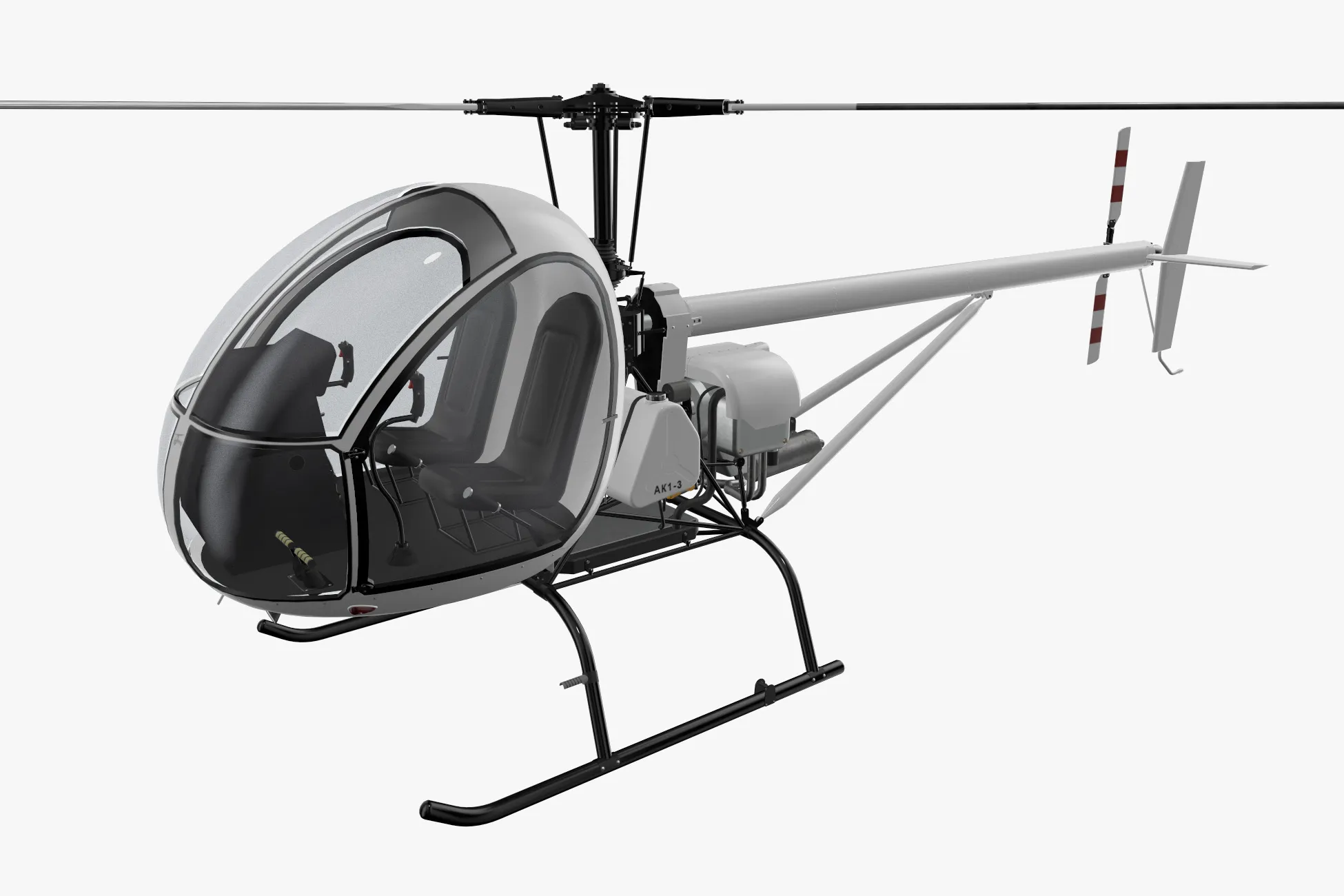Helicopter AK1-3 Sanka --66-- 3D Model .c4d .max .obj .3ds .fbx .stl .blend 