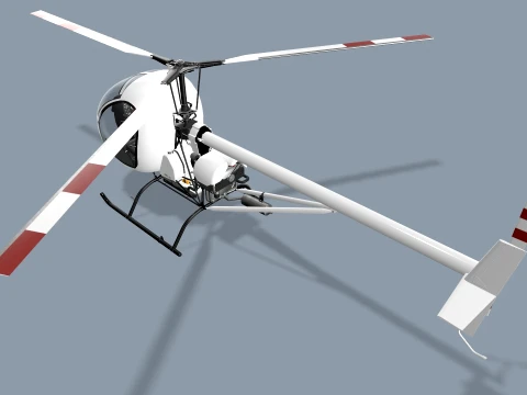 Helicopter AK1-3 Sanka --66-- 3D Model