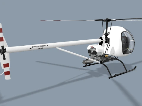 Helicopter AK1-3 Sanka --66-- 3D Model