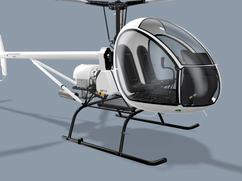 Helicopter AK1-3 Sanka --66-- 3D Model