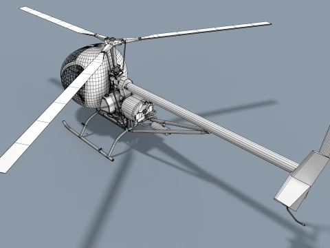 Helicopter AK1-3 Sanka --66-- 3D Model