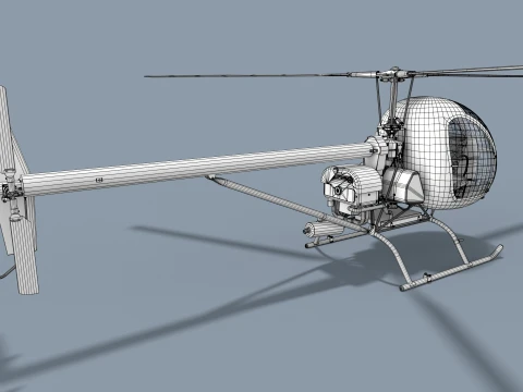 Helicopter AK1-3 Sanka --66-- 3D Model