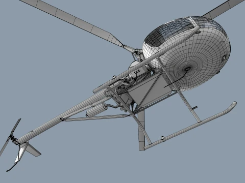 Helicopter AK1-3 Sanka --66-- 3D Model