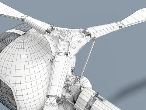 Helicopter AK1-3 Sanka --66-- 3D Model