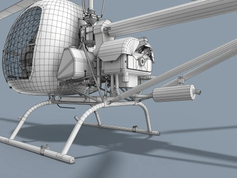Helicopter AK1-3 Sanka --66-- 3D Model