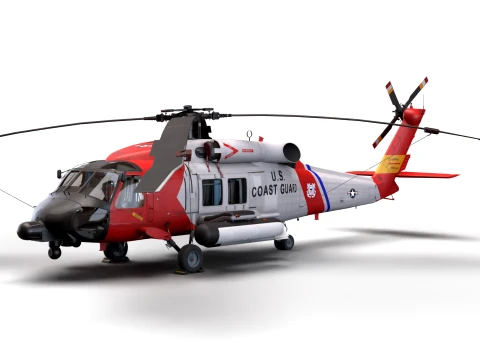 Helicopter MH-60J Jay Hawk Static --106-- 3D Model