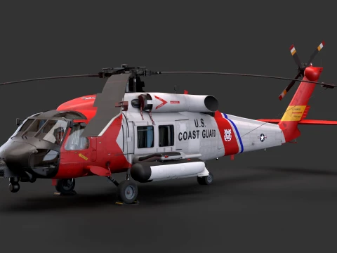 Helicopter MH-60J Jay Hawk Static --106-- 3D Model
