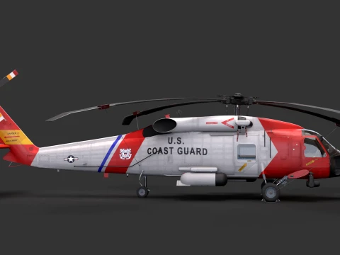 Helicopter MH-60J Jay Hawk Static --106-- 3D Model