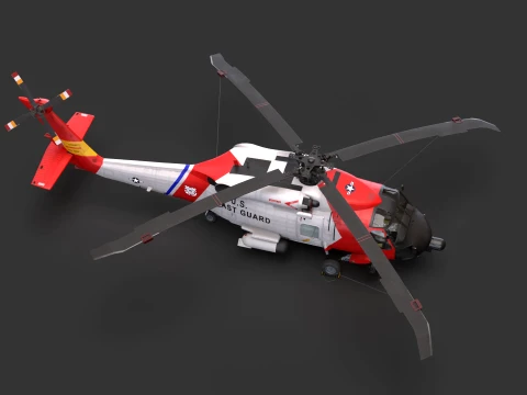 Helicopter MH-60J Jay Hawk Static --106-- 3D Model