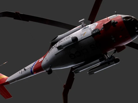 Helicopter MH-60J Jay Hawk Static --106-- 3D Model
