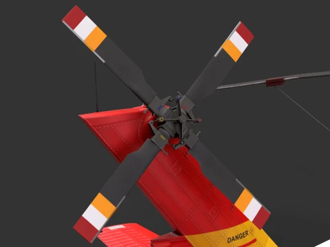 Helicopter MH-60J Jay Hawk Static --106-- 3D Model