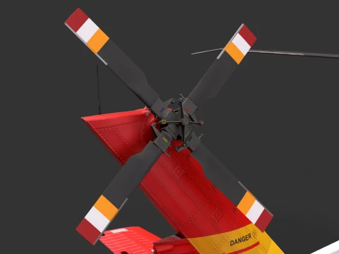 Helicopter MH-60J Jay Hawk Basic Aniamtion --106-- 3D Model