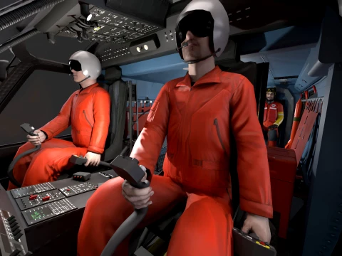 Helicopter MH-60J Jay Hawk Complex Animation --106-- 3D Model