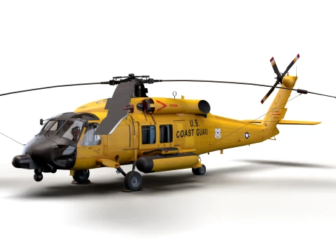Helicopter MH-60T Jay Hawk Static --107-- 3D Model