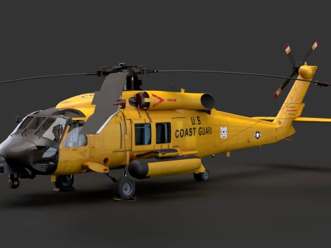 Helicopter MH-60T Jay Hawk Static --107-- 3D Model