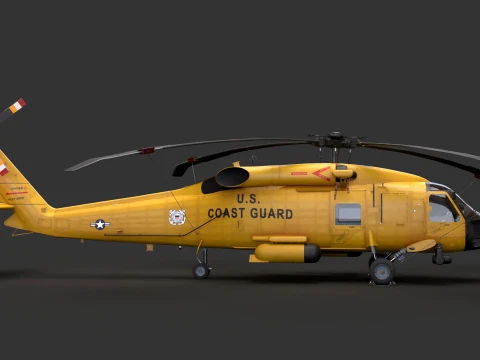 Helicopter MH-60T Jay Hawk Static --107-- 3D Model