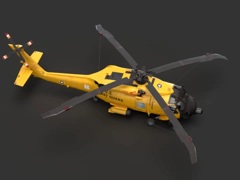 Helicopter MH-60T Jay Hawk Static --107-- 3D Model