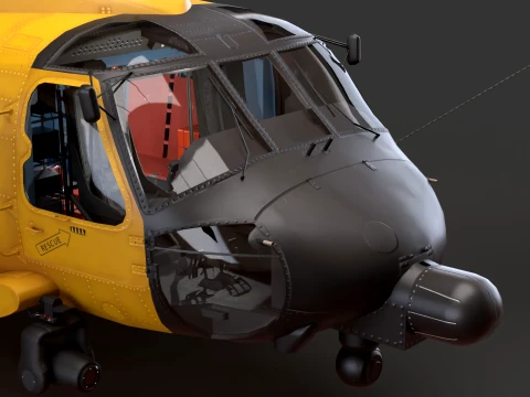 Helicopter MH-60T Jay Hawk Static --107-- 3D Model