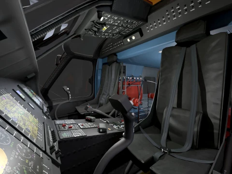 Helicopter MH-60T Jay Hawk Static --107-- 3D Model