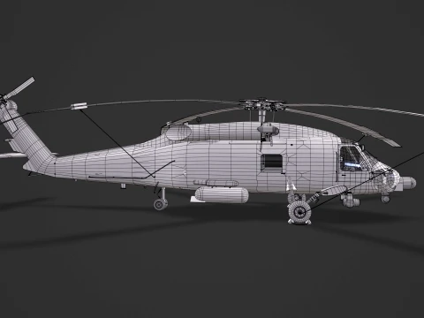 Helicopter MH-60T Jay Hawk Static --107-- 3D Model