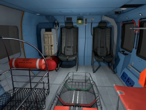 Helicopter MH-60T Jay Hawk Basic Animation --107-- 3D Model