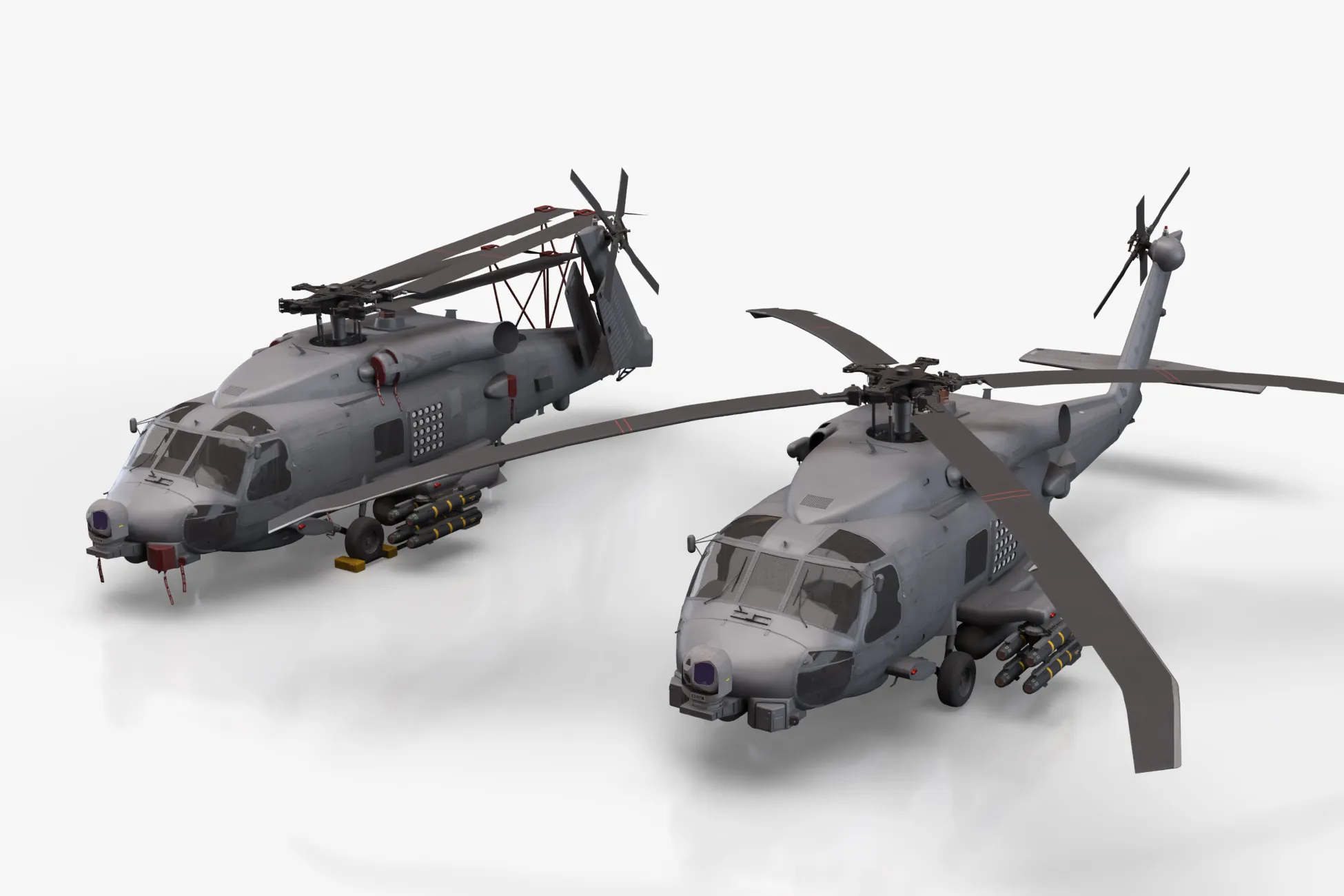 Helicopter MH-60R Sea Hawk Static --127-- 3D Model .c4d .max .obj .3ds .fbx .stl .blend 