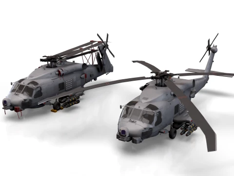 Helicopter MH-60R Sea Hawk Static --127-- 3D Model