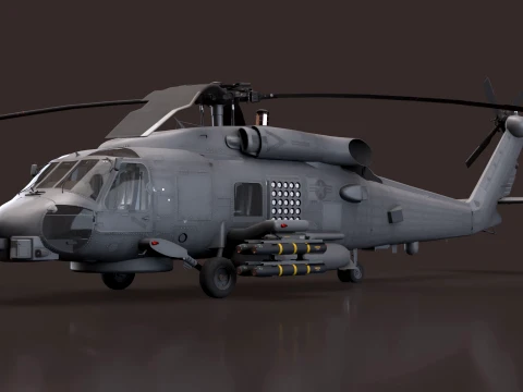 Helicopter MH-60R Sea Hawk Static --127-- 3D Model