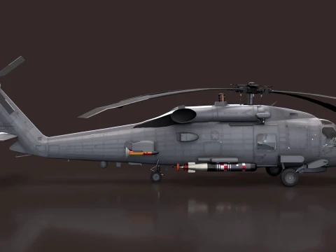 Helicopter MH-60R Sea Hawk Static --127-- 3D Model