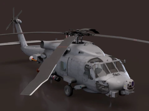 Helicopter MH-60R Sea Hawk Static --127-- 3D Model