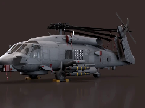 Helicopter MH-60R Sea Hawk Static --127-- 3D Model