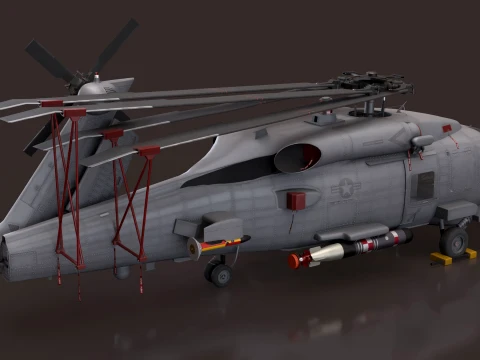 Helicopter MH-60R Sea Hawk Static --127-- 3D Model