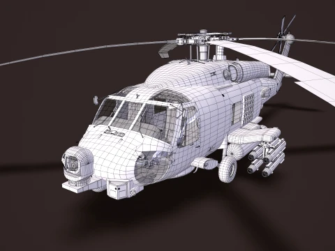 Helicopter MH-60R Sea Hawk Static --127-- 3D Model