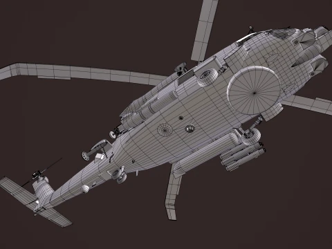 Helicopter MH-60R Sea Hawk Static --127-- 3D Model