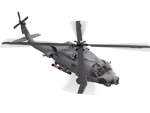 Helicopter MH-60R Sea Hawk Complex Animation --127-- 3D Model