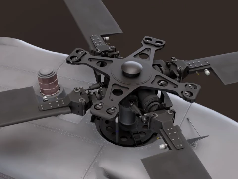 Helicopter MH-60R Sea Hawk Complex Animation --127-- 3D Model