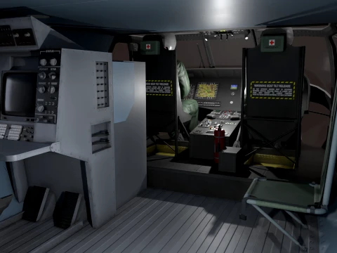 Helicopter MH-60R Sea Hawk Complex Animation --127-- 3D Model