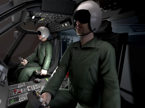 Helicopter MH-60R Sea Hawk Complex Animation --127-- 3D Model